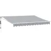 Image de vidaXL Marquise rétractable Anthracite & Blanc 3,5x2,5 m Tissu & Aluminium