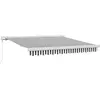 Image de vidaXL Marquise rétractable Anthracite et Blanc 3x2,5 m Tissu & Aluminium