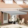 Image de vidaXL Auvent rétractable Anthracite et blanc 4x3 m Tissu et aluminium