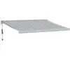 Image de vidaXL Marquise rétractable Anthracite et Blanc 3x2,5 m Tissu & Aluminium