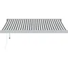 Image de vidaXL Marquise rétractable Anthracite & Blanc 3,5x2,5 m Tissu & Aluminium