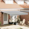 Image de vidaXL Auvent rétractable Anthracite et blanc 4x3 m Tissu et aluminium