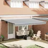 Image de vidaXL Auvent rétractable Anthracite et Blanc 4,5x3 m Tissu & Aluminium
