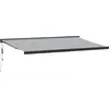 Image de vidaXL Auvent rétractable Anthracite et blanc 5x3 m Tissu et aluminium