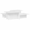 Image de vidaXL Tables basses 2 pcs. Blanc Bois composite