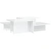 Image de vidaXL Tables basses 2 pcs. Blanc brillant Matériau dérivé du bois
