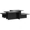 Image de vidaXL Tables basses 2 pcs. Noir brillant Matériau dérivé du bois