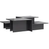 Image de vidaXL Tables basses 2 pcs. Gris brillant Matériau dérivé du bois