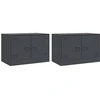 Image de vidaXL Armoires TV 2 pcs. Anthracite 67x39x44 cm Acier