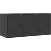 Image de vidaXL Armoire TV noire 99x39x44 cm Acier