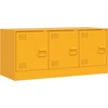 Image de vidaXL Armoire TV jaune moutarde 99x39x44 cm Acier