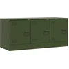 Image de vidaXL Armoire TV vert olive 99x39x44 cm Acier