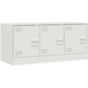 Image de vidaXL Armoire TV blanc 99x39x44 cm acier