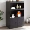 Image de vidaXL Sideboard noir 67x39x107 cm acier