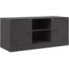 Image de vidaXL Armoire TV noire 99x39x44 cm Acier