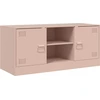 Image de vidaXL Armoire TV rose 99x39x44 cm Acier