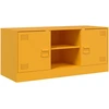 Image de vidaXL Armoire TV jaune moutarde 99x39x44 cm Acier