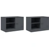 Image de vidaXL Armoires TV 2 pcs. Anthracite 67x39x44 cm Acier