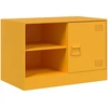 Image de vidaXL Armoire TV jaune moutarde 67x39x44 cm Acier