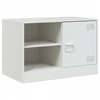 Image de vidaXL Armoire TV blanc 67x39x44 cm acier