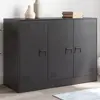 Image de vidaXL Sideboard noir 99x39x73 cm acier