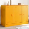 Image de vidaXL Sideboard jaune moutarde 99x39x73 cm acier