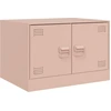 Image de vidaXL Table basse rose 67x50x44 cm acier
