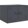 Image de vidaXL Table basse anthracite 67x50x44 cm acier
