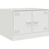 Image de vidaXL Table basse blanche 67x50x44 cm acier