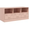 Image de vidaXL Armoire TV rose 99x39x44 cm Acier