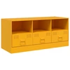 Image de vidaXL Armoire TV jaune moutarde 99x39x44 cm Acier