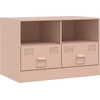 Image de vidaXL Armoire TV rose 67x39x44 cm Acier