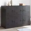 Image de vidaXL Sideboard noir 99x39x73 cm acier