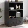 Image de vidaXL Highboard noir 67x39x95 cm acier