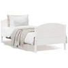 Image de vidaXL Lit en bois massif sans matelas blanc 100x200 cm en pin