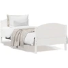 Image de vidaXL Lit en pin massif sans matelas blanc 90x190 cm