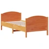 Image de vidaXL Lit en bois massif sans matelas pin brun cireux 90x190 cm