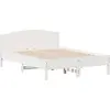 Image de vidaXL Lit en pin massif sans matelas blanc 120x190 cm
