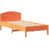Image de vidaXL Lit en bois massif sans matelas pin brun cireux 100x200