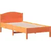 Image de vidaXL Lit en bois massif sans matelas pin brun cireux 75x190 cm