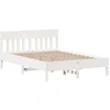 Image de vidaXL Lit en pin massif sans matelas blanc 140x200 cm
