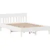 Image de vidaXL Lit en bois massif sans matelas Blanc 120x200 cm pin