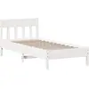 Image de vidaXL Lit en bois massif sans matelas blanc 100x200 cm en pin