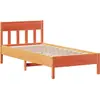 Image de vidaXL Lit en bois massif sans matelas pin brun cireux 100x200