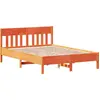 Image de vidaXL Lit en bois massif sans matelas pin brun cireux 140x190 cm