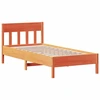 Image de vidaXL Lit en bois massif sans matelas pin brun cireux 90x190 cm