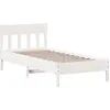 Image de vidaXL Lit en pin massif sans matelas blanc 75x190 cm