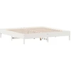 Image de vidaXL Lit en bois massif sans matelas Blanc 180x200 cm pin