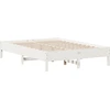 Image de vidaXL Lit en pin massif sans matelas blanc 140x200 cm