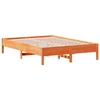 Image de vidaXL Lit en bois massif sans matelas pin brun cireux 140x200 cm